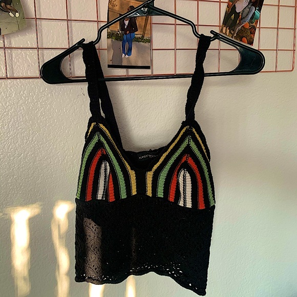 Jamaican Printed Crop Top - Picture 1 of 1